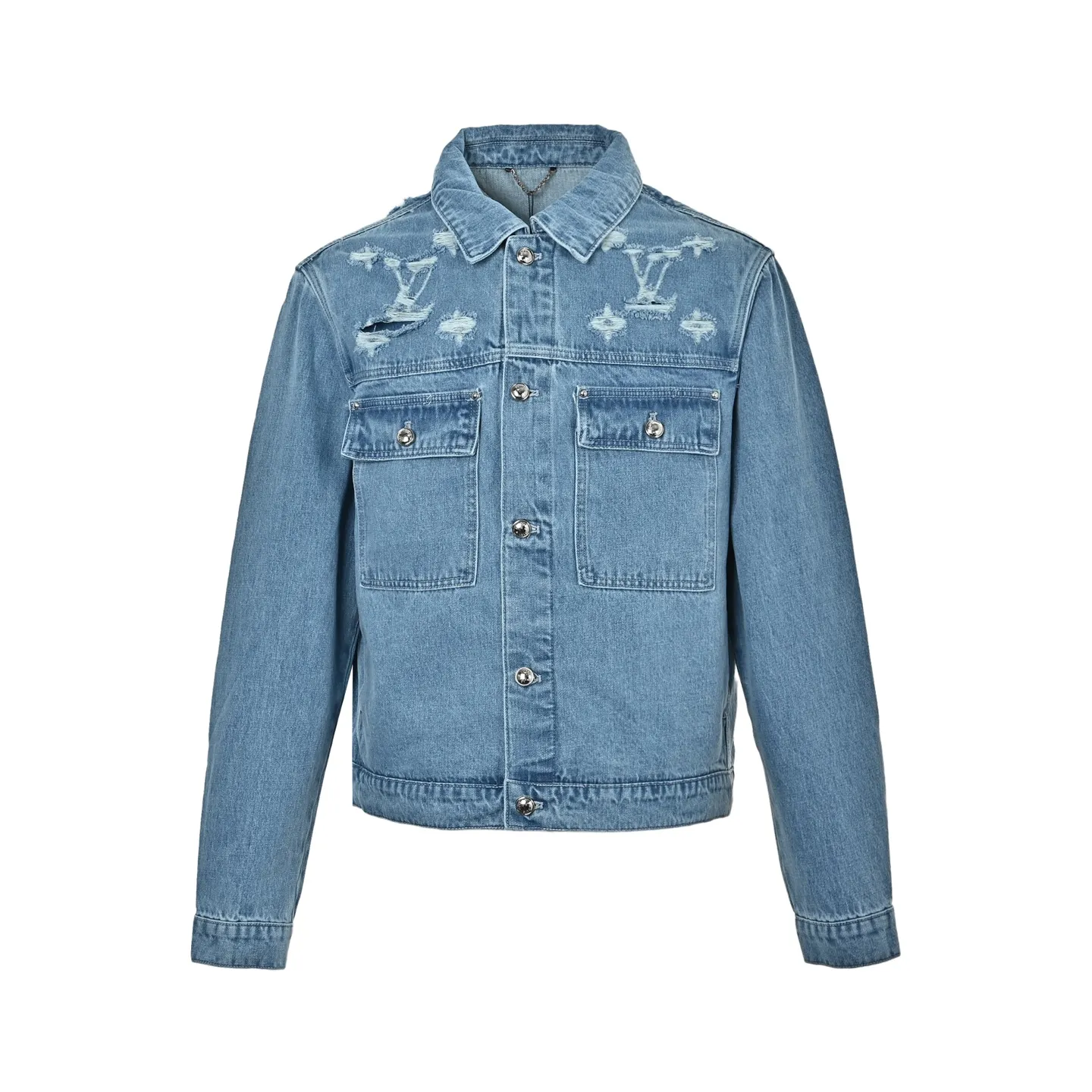 Louis Vuitton/Louis Vuitton washed ripped denim jacket